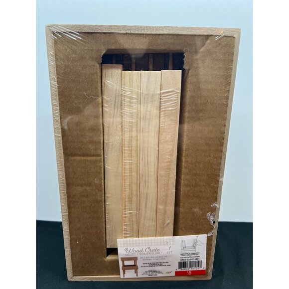 Wood Crate With 4 Legs For Decorative Storage - New - Picture 1 of 4